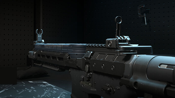 A close-up of the FSS Hurricane SMG in the Modern Warfare 2 Gunsmith screen.