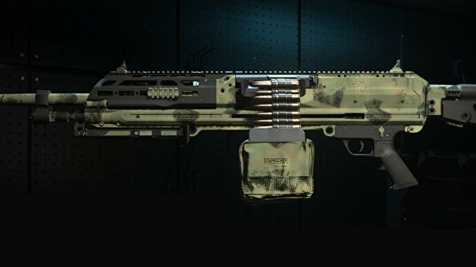 Modern Warfare 2 screenshot showing a close up of the Raal MG.