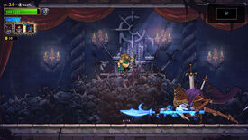 A throne room fight in a Rogue Legacy 2 screenshot.